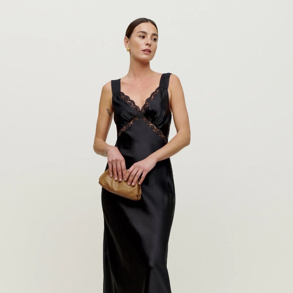 Reformation Chania Silk Dress (shortened)